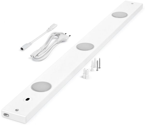 Müller Licht LED Unterbauleuchte Cabinet Light Sensor 82cm Weiß 10W 700lm 3000K Warmweiß Bewegungssensor energiesparend langlebig Aluminium Unterbau Lichtleiste