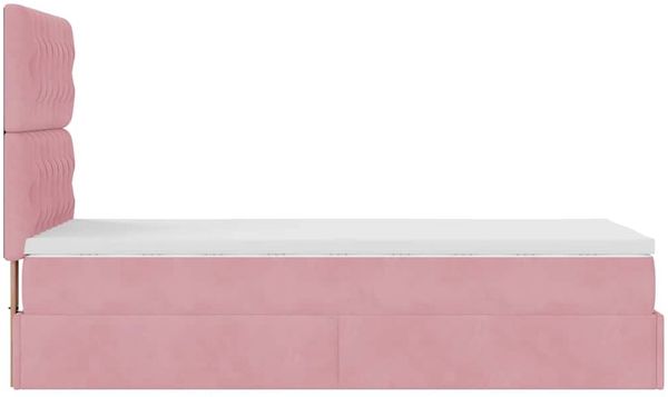 vidaXL Ottoman-Bett mit Matratzen Rosa 90x190 cm Samt 3313516 Bild 8