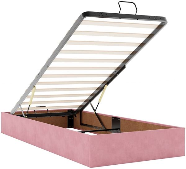 vidaXL Ottoman-Bett mit Matratzen Rosa 90x190 cm Samt 3313516 Bild 10