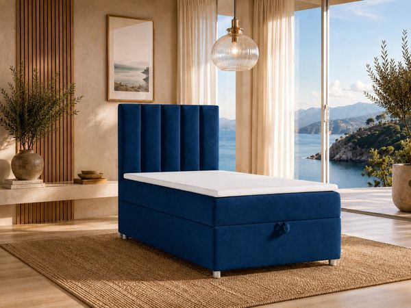 Best for Home Boxspringbett Trinity K-10 Elegantes Einzel-Boxspring bett mit Matratze & Topper (Boxspringbett, 1-St, 1-teiliges Komplett-Set), Inklusive 7-Zonen-Bonellfederkernmatratze (H3) und ca. 5 cm Topper