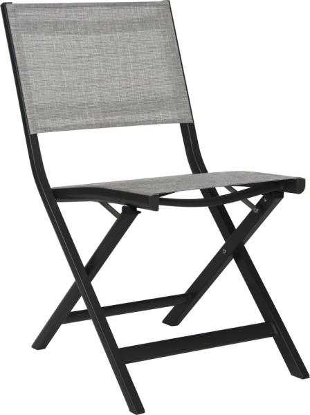 Stern Balkonklappstuhl Nils Schwarz/Leinen Grau Bild 1
