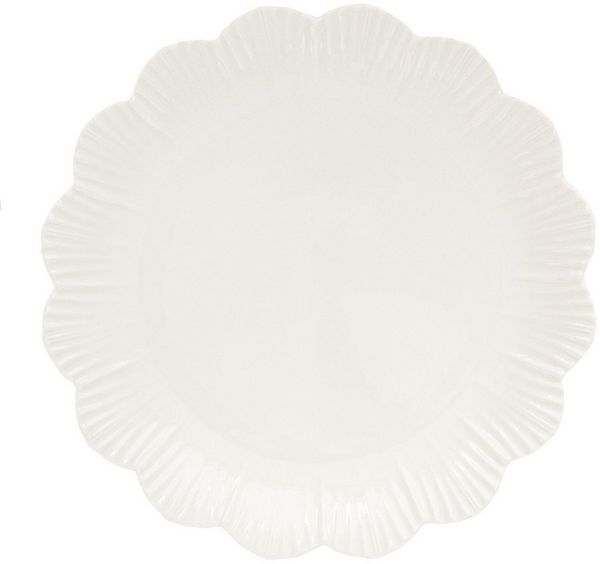EasyLife Frühstücksteller Fleuri Bianco, Spülmaschinengeeignet, Weiß, Motiv: Blüte