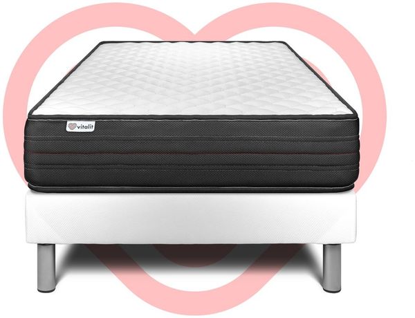 Matratzenset VITALPOWER 120 x 190 cm Bettrahmen Kit weiß Bild 2