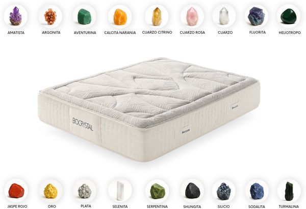 Moonia Biocrystal Gold 30 Matratze Viskoelastischer Schaum Grau 80x190cm