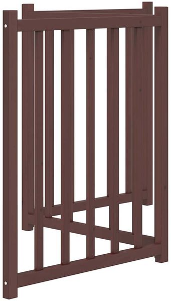 vidaXL 3-tlg. Hundetor Faltbar Braun Eiche 150 cm Massivholz Tanne 352292 Bild 5