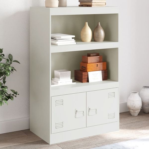 vidaXL Sideboard Weiß 67x39x107 cm Stahl 841672