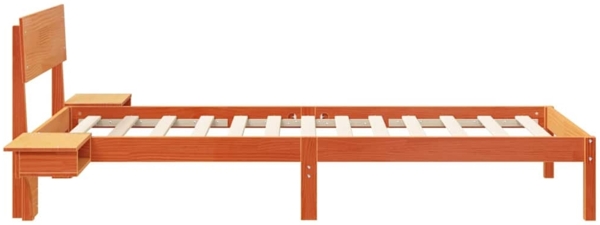 vidaXL Bettrahmen Wachsbraun 90 x 200 cm Massives Kiefernholz 873465 Bild 5