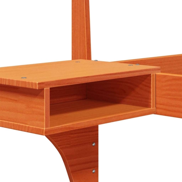 vidaXL Bettrahmen Wachsbraun 90 x 200 cm Massives Kiefernholz 873465 Bild 8