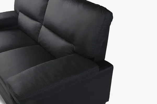 Vente-unique - Ledersofa 2-Sitzer - Büffelleder - Schwarz - MIMAS Bild 4