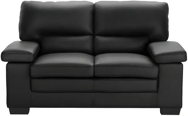 Vente-unique - Ledersofa 2-Sitzer - Büffelleder - Schwarz - MIMAS Bild 2