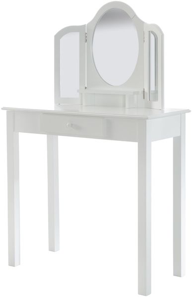 roba Schmink- & Frisiertisch - Schminkspiegel & Hocker - Weiß