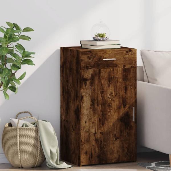 vidaXL Sideboard Räuchereiche 50x42,5x93 cm Holzwerkstoff 846296