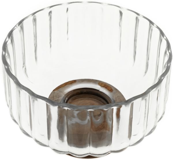Luana Bowl Piccola Glasschale mit Akazienholz - Servier- & Dekoschale, 14x9,5 cm Bild 4