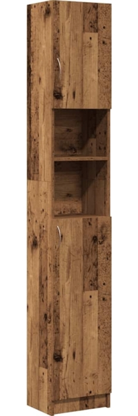 vidaXL Badschrank Altholz-Optik 32x25,5x190 cm Holzwerkstoff 856048
