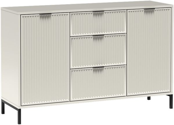 AX LIVING Kleider Kommode Berlinette 2 – Kaschmir Beige, 135 cm breit