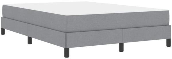 vidaXL Boxspringbett mit Matratze Hellgrau 140 x 200 cm Stoff 3398493