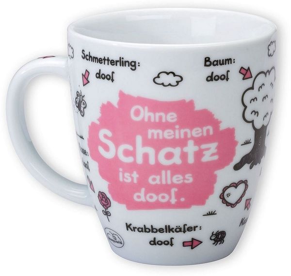 Sheepworld - Tasse "Ohne. ist alles doof" 0,5l ODIAD Geschenk Kaffee- Tasse Schatz