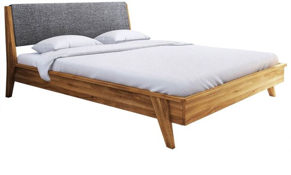 Bett Wildeiche 160x200 grau natur geölt ORIGINAL RETRO #25