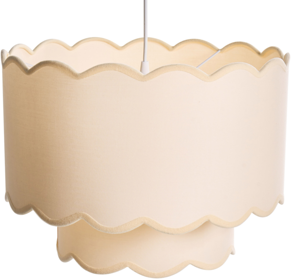 Hängeleuchte MECUMBURA Metall Weiß Beige