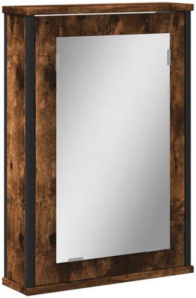 vidaXL Bad-Spiegelschrank Räuchereiche 42x12x60 cm Holzwerkstoff 842433