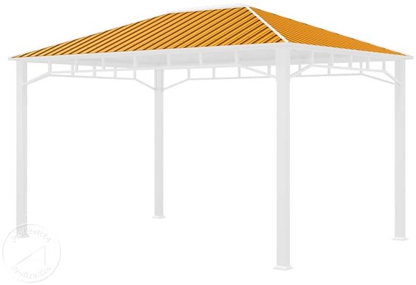 TOOLPORT Ersatzdach 3x4 m Hardtop Dach Stahldach für Gartenpavillon Sunset Superior 3x4m