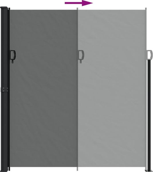 vidaXL Seitenmarkise Ausziehbar Anthrazit 220x600 cm 4004578 Bild 5