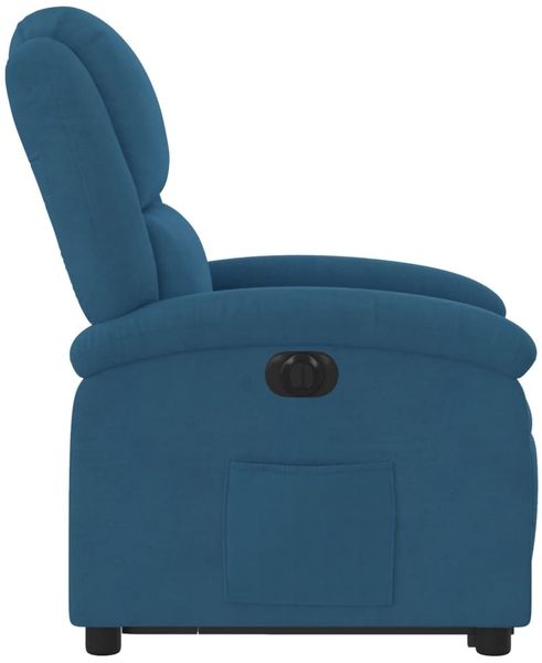 vidaXL Relaxsessel mit Aufstehhilfe Elektrisch Blau Samt 3204332 Bild 9