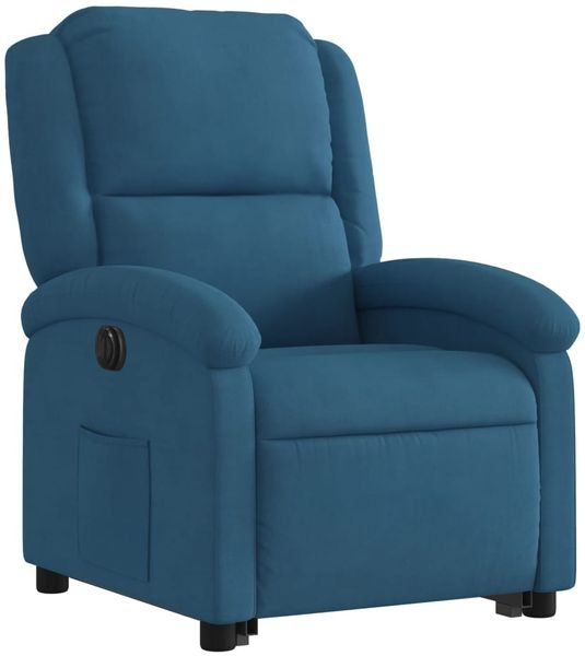 vidaXL Relaxsessel mit Aufstehhilfe Elektrisch Blau Samt 3204332 Bild 3