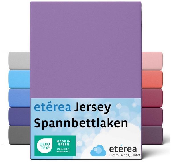 etérea Himmlische Qualität Spannbettlaken etérea Comfort Jersey Spannbettlaken, Jersey, Gummizug: rundum, (1 Stück)