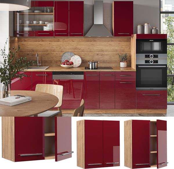 Hängeschrank Fame-Line Bordeaux Hochglanz 60 cm Vicco Bild 2