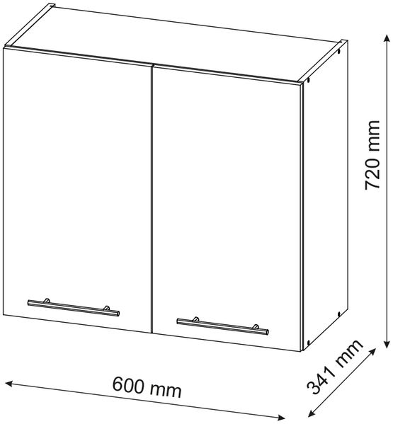 Hängeschrank Fame-Line Bordeaux Hochglanz 60 cm Vicco Bild 3