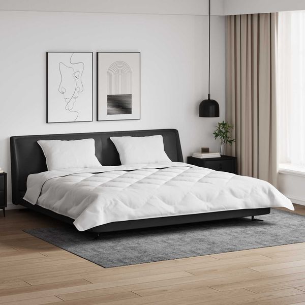 vidaXL Decke mit Kissen 3 pcs Weiß Mikrofaser und Daunenfedern 3377931