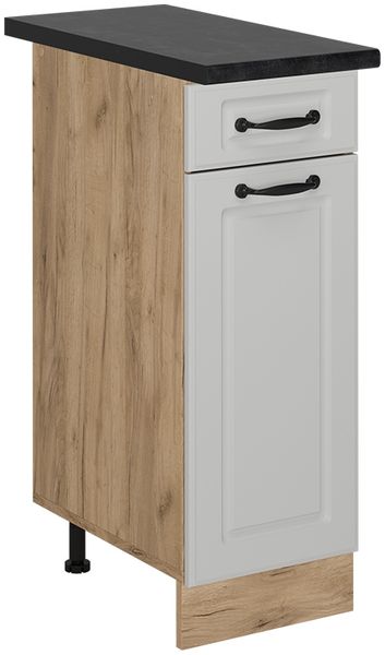 Küchenunterschrank R-Line Weiß Landhaus 30 cm , AP Anthrazit Vicco