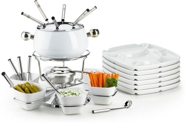 MÄSER Fonduetopf, Edelstahl (Set, 28-tlg)