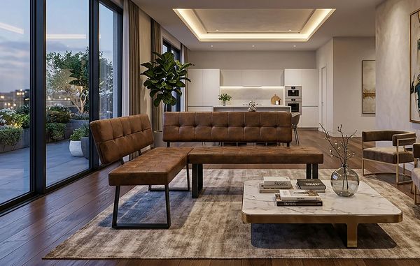 B&D home Eckbank AKA (2-St), beidseitig montierbar, gepolstert, mit Rückenlehne, verschiedene Maße