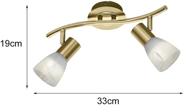 Modischer 12 Watt LED Strahler in Messing matt Bild 3