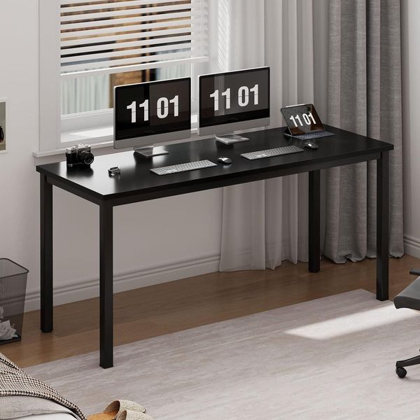 Computertisch Schreibtisch 120x60x75 cm Schwarz Bürotisch Home Office