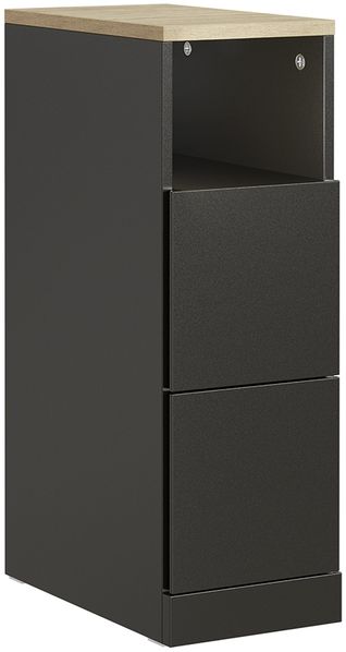 SoBuy FBT149-SCH Nachttisch, Spanplatte, Melamin, Schwarz, 35 x 60 x 20 cm
