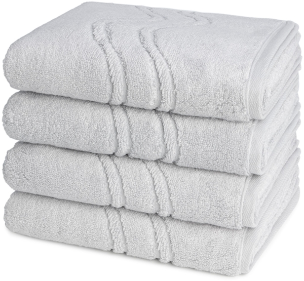 Ross Cashmere feeling 4 tlg. Frottier-Set - 4 X Handtuch (50 X 100cm) - 520 g/m2 - Chrom