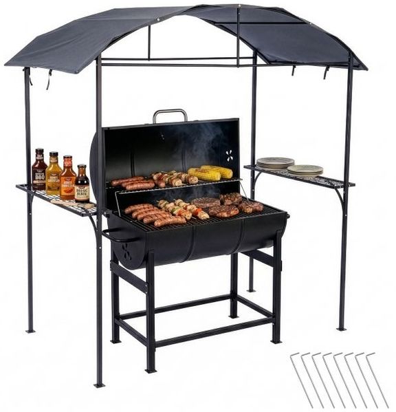 Relaxdays Grill Pavillon aus Metall