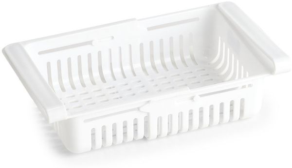 Kühlschrank-Fach, ausziehbar, Kunststoff, weiß