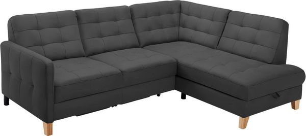 exxpo - sofa fashion Ecksofa Elio, kompakt & bequem, zeitloses Design, Breite 228cm, L-Form, wahlweise mit Bettfunktion und Bettkasten