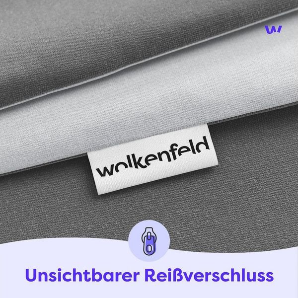 Wolkenfeld Bettwäsche 135x200 grau anthrazit - kuschelig weich & bügelfrei - 1x Bettbezug + 1x Kissenbezug 80x80