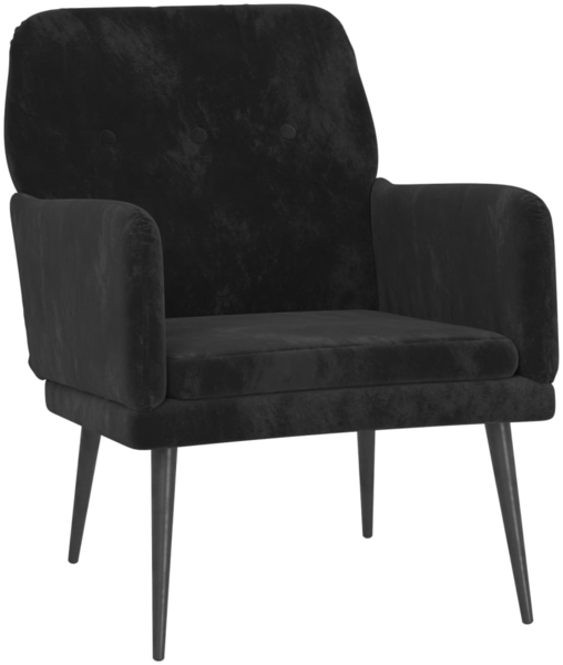 vidaXL Sessel Schwarz 62x79x79 cm Samt 351409