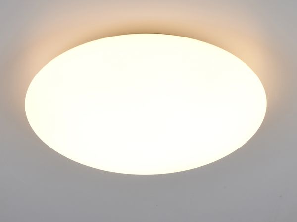 Flache LED Deckenleuchte VIORA in Weiß, IP44 Badezimmer geeignet, Ø 27cm