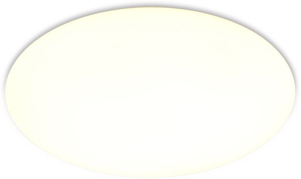 Flache LED Deckenleuchte VIORA in Weiß, IP44 Badezimmer geeignet, Ø 27cm Bild 2