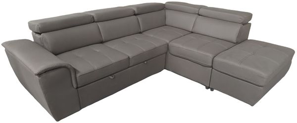 HTI-Living mit Ottomane rechts Grau Couch Sandy Bild 2