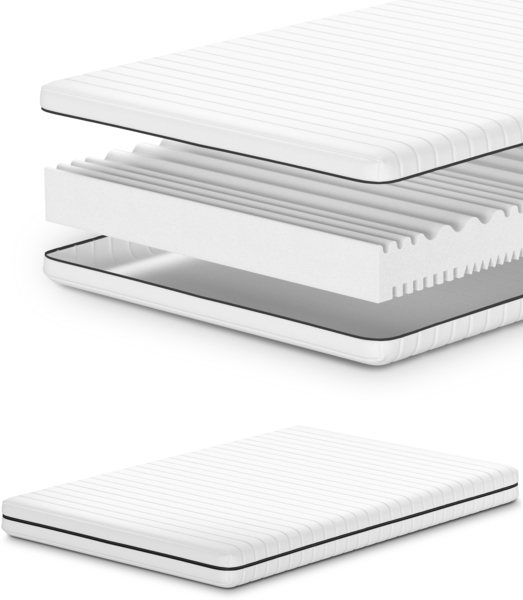 Bequeme Kaltschaummatratze 140x190 - Härtegrade H2/H3 - 7 Zonen Matratze - Ergonomisch - Lieferung als Rollmatratze - Matratze 140x190cm