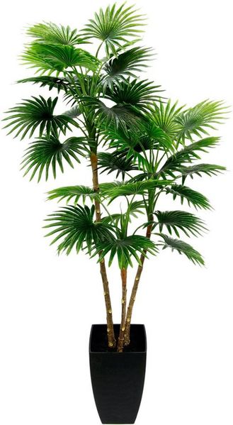 Kunstbaum Fächerpalme, I.GE.A, Höhe 105 cm, Im konischen Topf