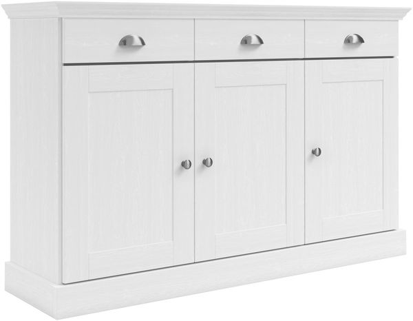 Sideboard >Motala< in Weiß - 125x80x35cm (BxHxT)